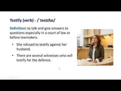 testify to meaning.